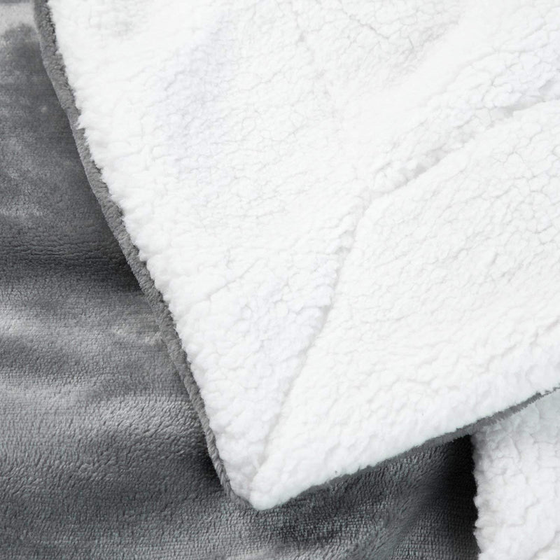 Grey Sherpa Fleece Blanket - Tapestry Girls