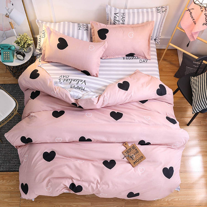 Pink Heart Bed Set
