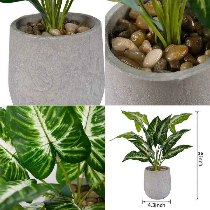indoor hosta plants 16 Inch Hosta Potted Plant - Faux Plant Decor