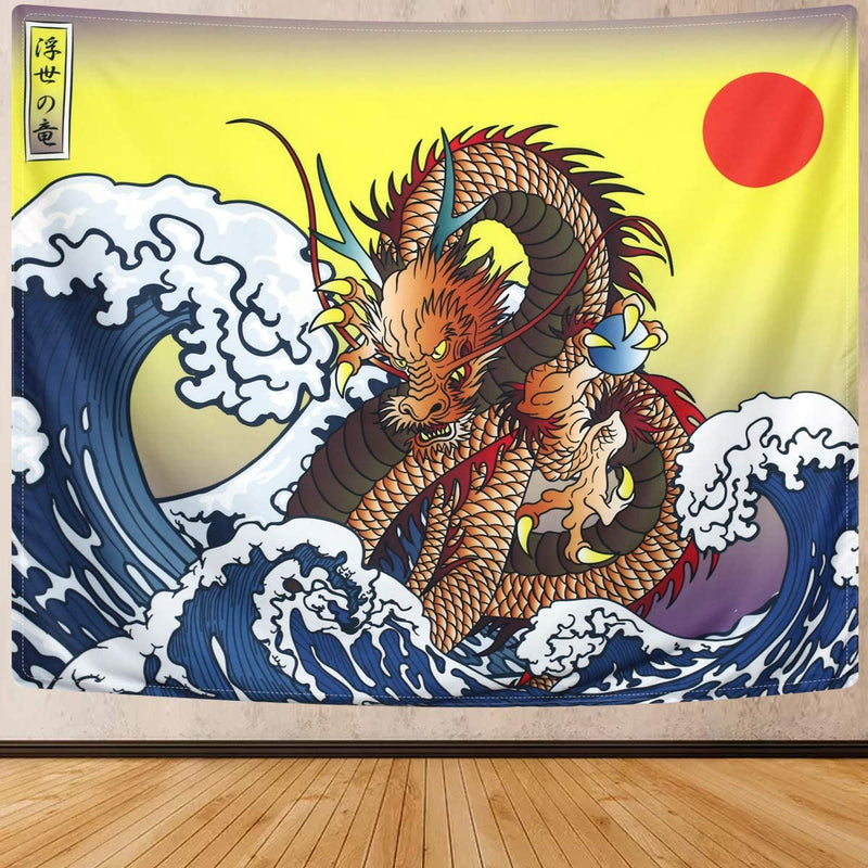 Japanese Dragon Tapestry - Tapestry Girls