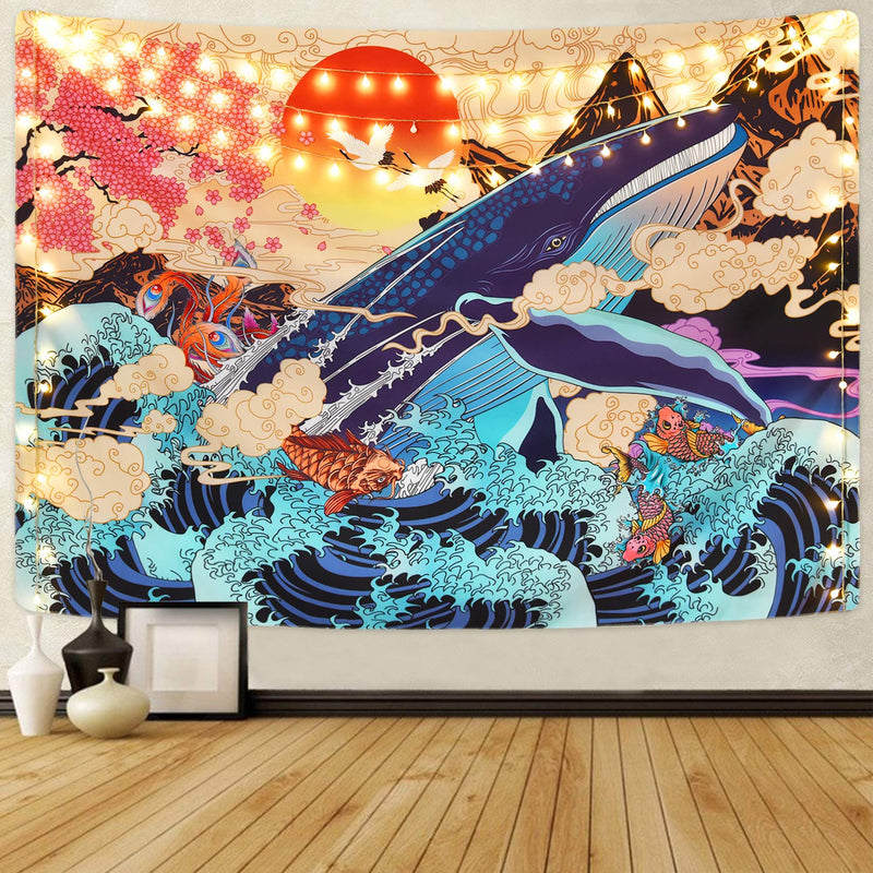 Koi and The Whale Tapestry - Tapestry Girls