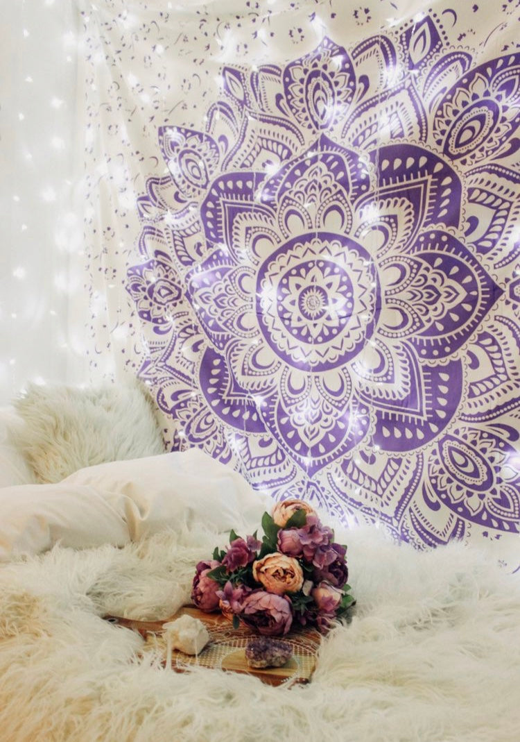 Lavender Mandala Tapestry - Tapestry Girls