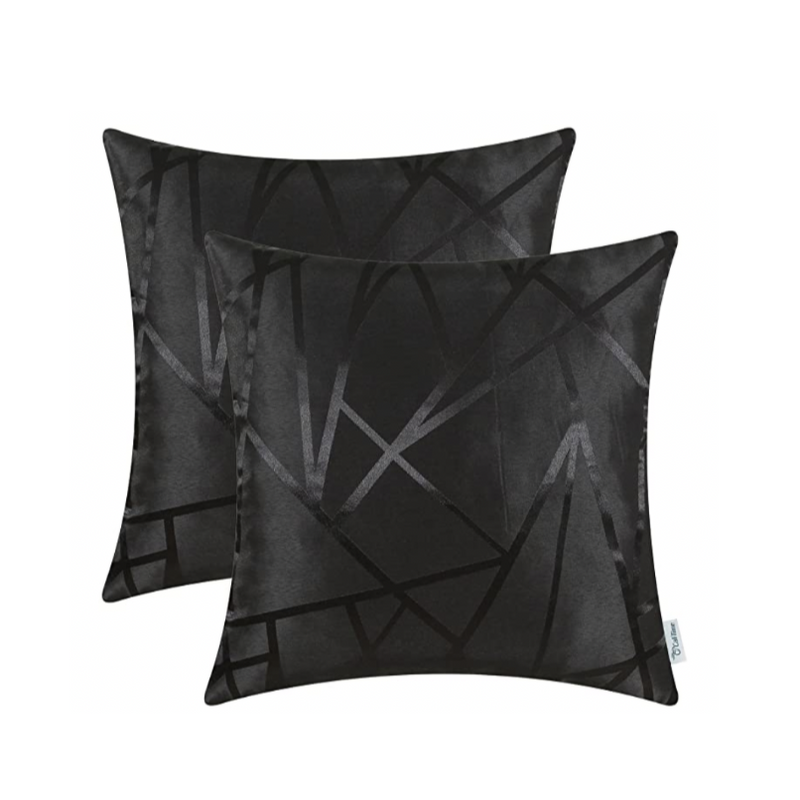 Metallic Décor Black Pillows - Tapestry Girls