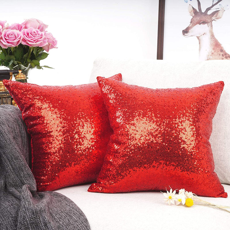 Metallic Red Pillows - Tapestry Girls