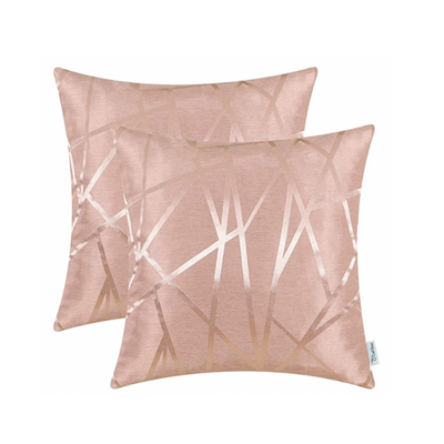Metallic Décor Rose Gold Pillows - Tapestry Girls