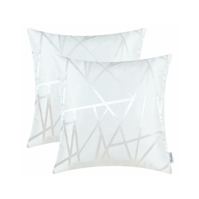 Metallic Décor White Pillows - Tapestry Girls