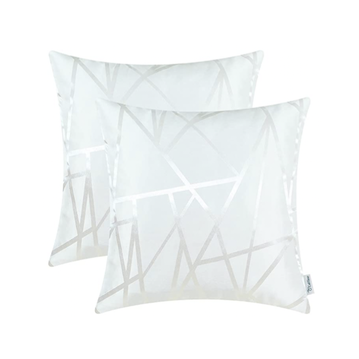 Metallic Décor White Pillows - Tapestry Girls