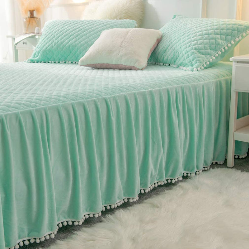 Softy Mint Bed Skirt - Tapestry Girls