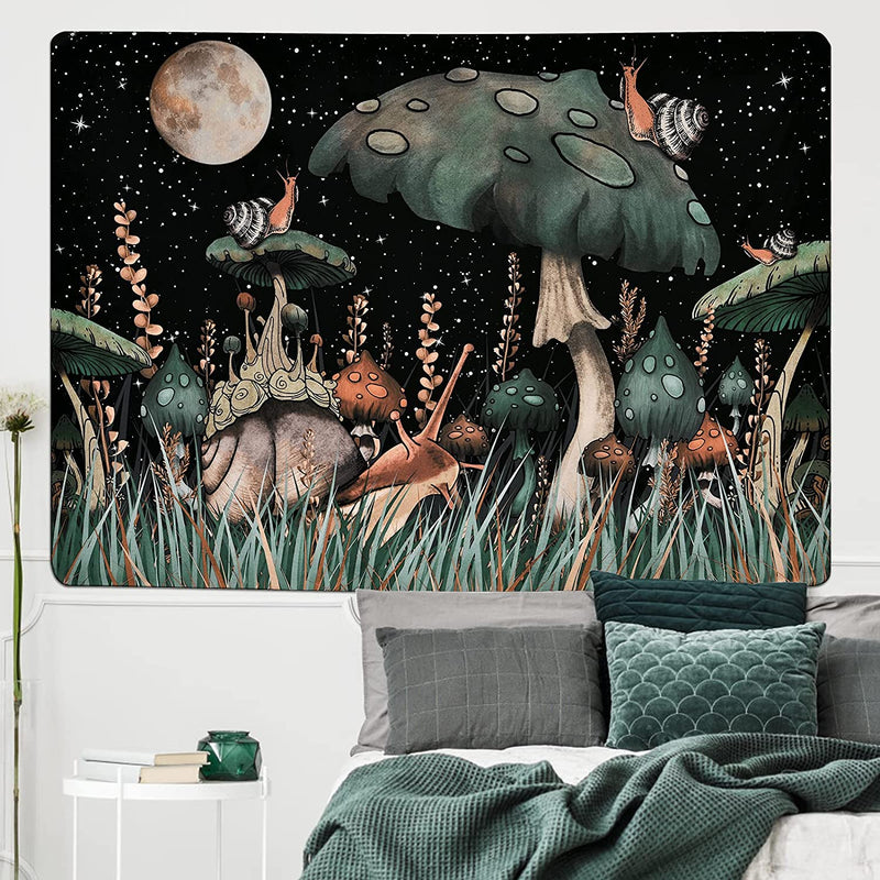 Mushroom Night Tapestry