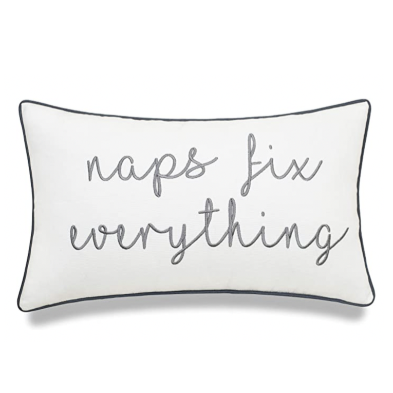 White Naps Fix Everything Pillow - Tapestry Girls