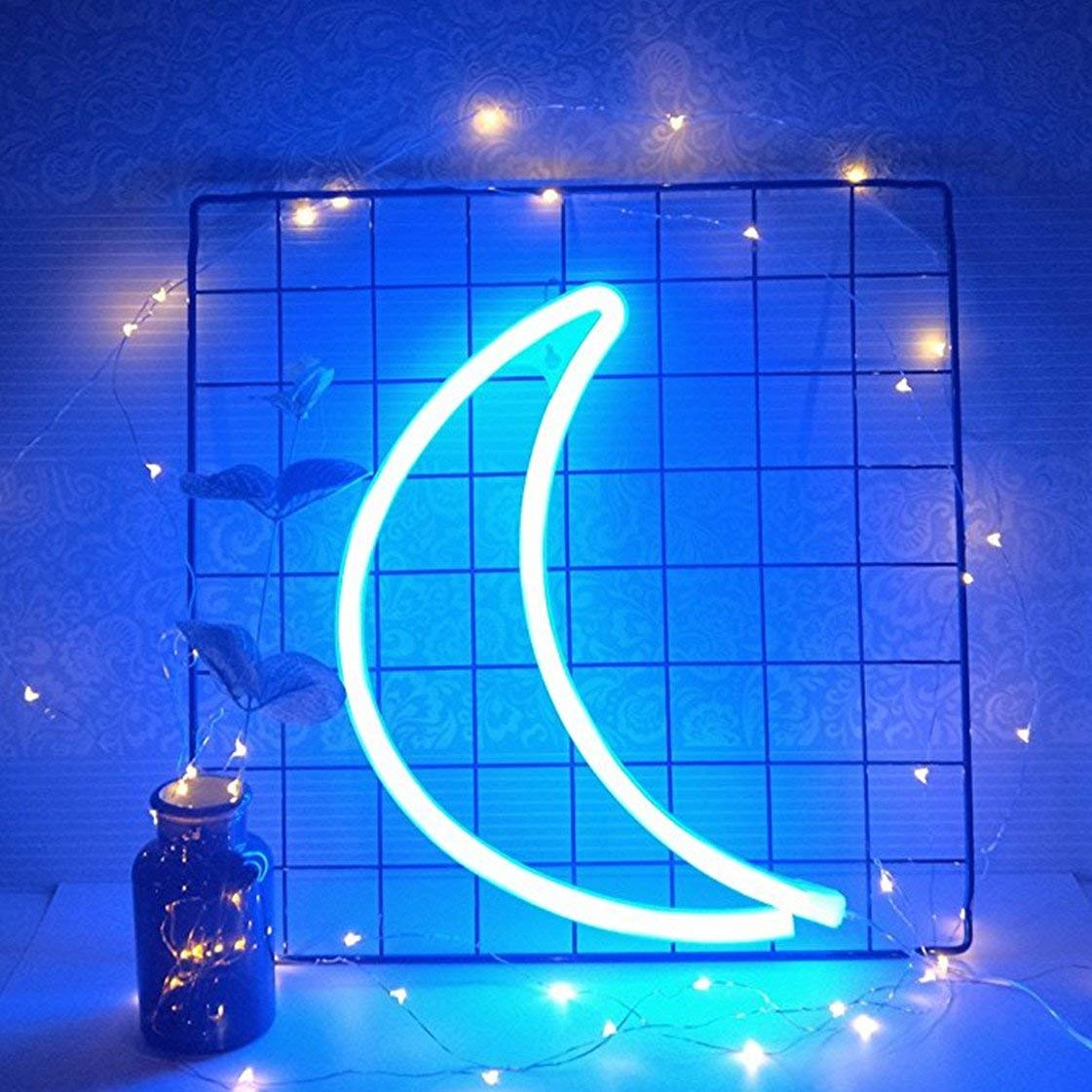 Led Neon Moon Moon Neon Sign - Neon Light for Room | Tapestry Girls