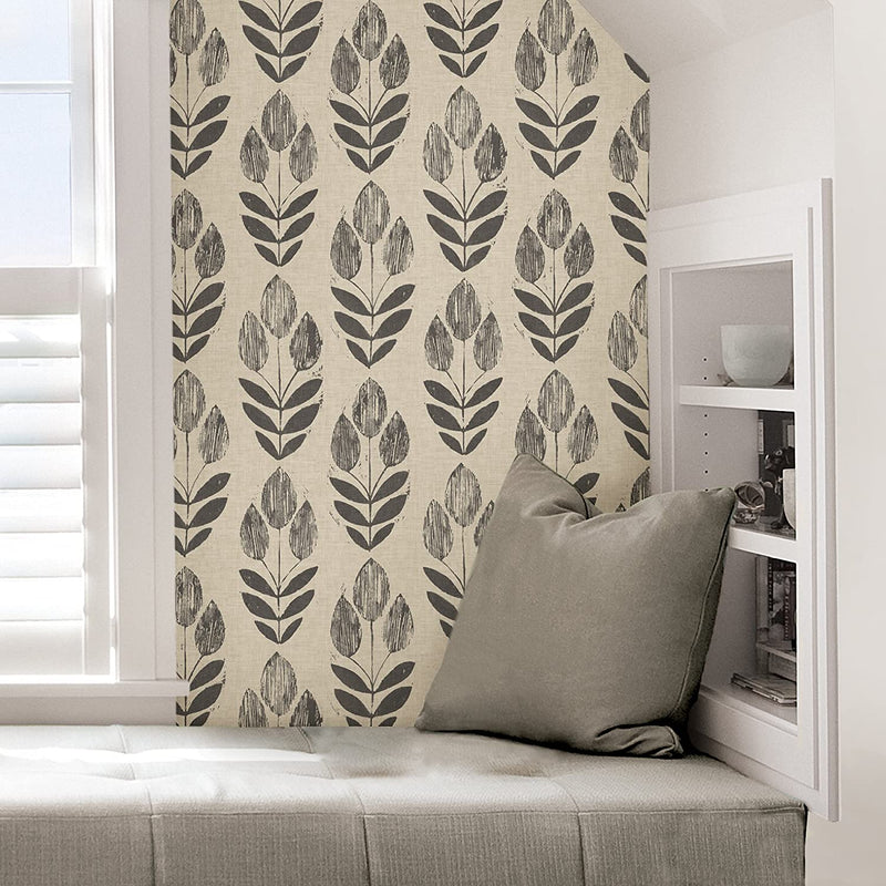 Neutral Tulip Removable Wallpaper - Tapestry Girls