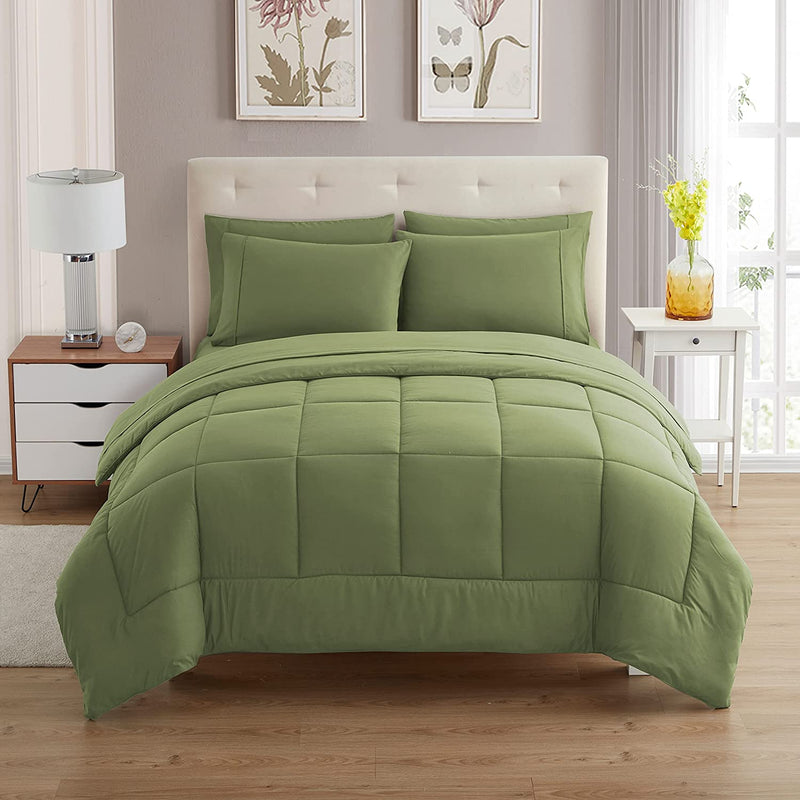 Olive Green Study Bed Set