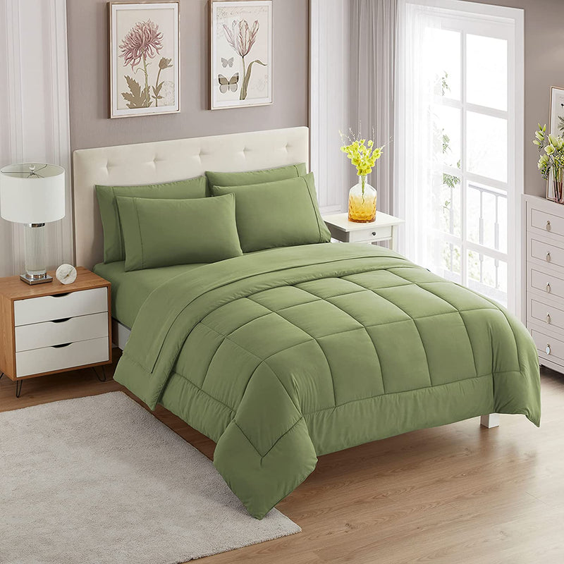 Olive Green Study Bed Set