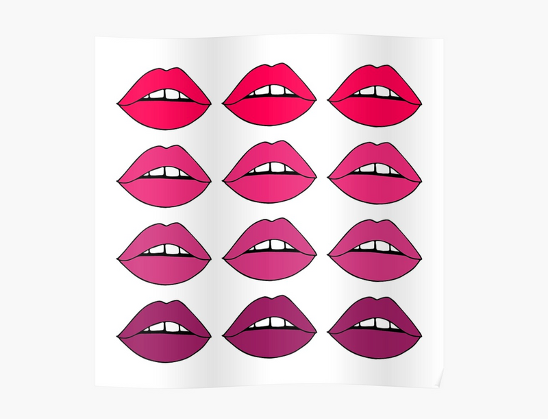 Ombre Lips Poster - Tapestry Girls