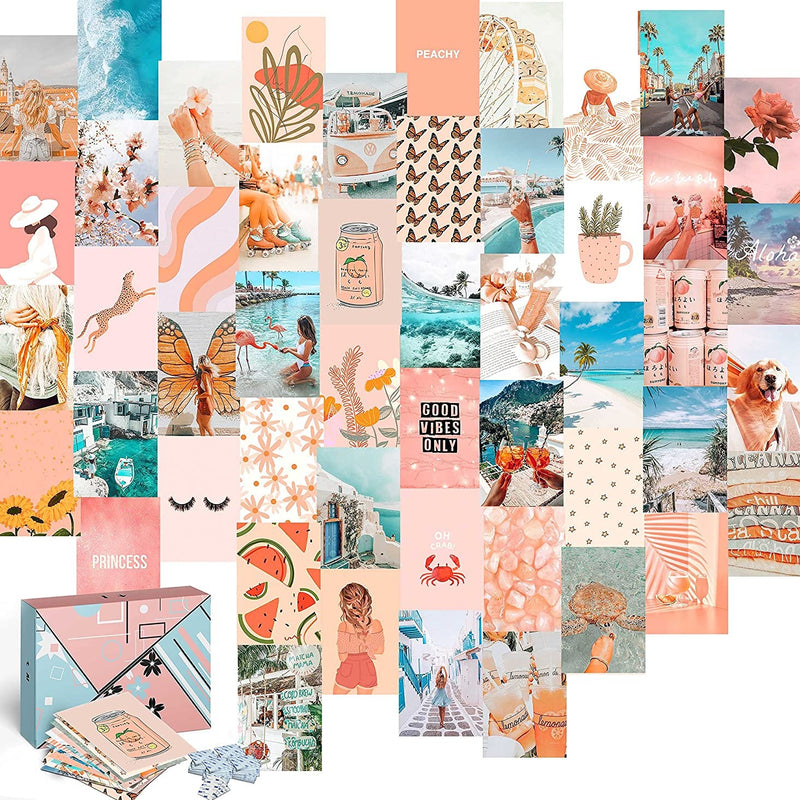 Orange Pastel Wall Collage Kit Aesthetic Decor Tapestry Girls orange-pastel-wall-collage-kit-aesthetic-decor-tapestry-girls