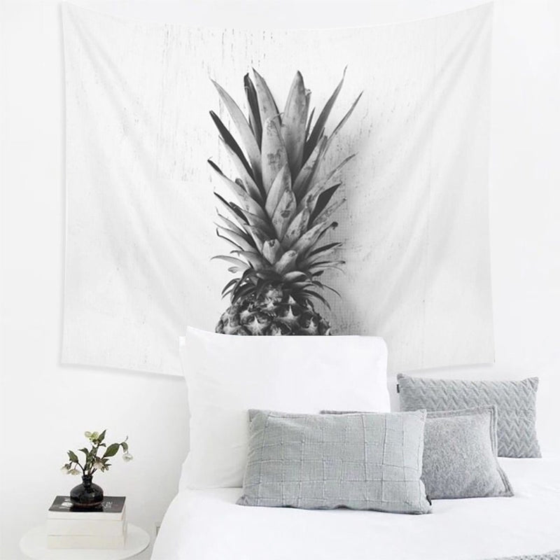 Black and White Pineapple Tapestry - Tapestry Girls