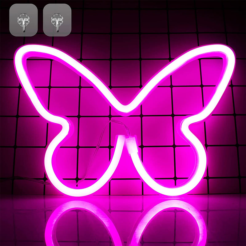 Pink Butterfly Neon Sign