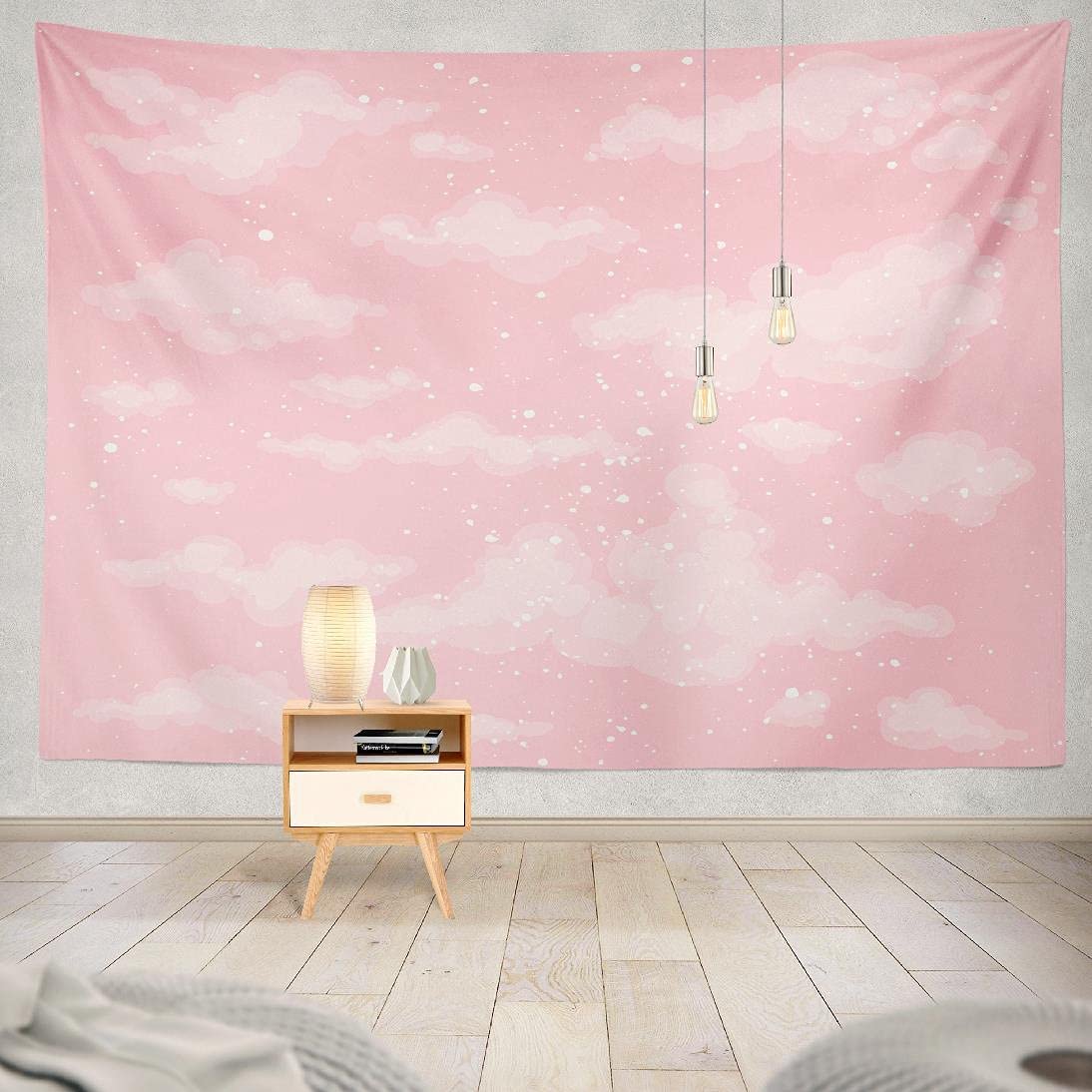 Pink Cloud Tapestry - Pink Clouds Tapestry | Tapestry Girls