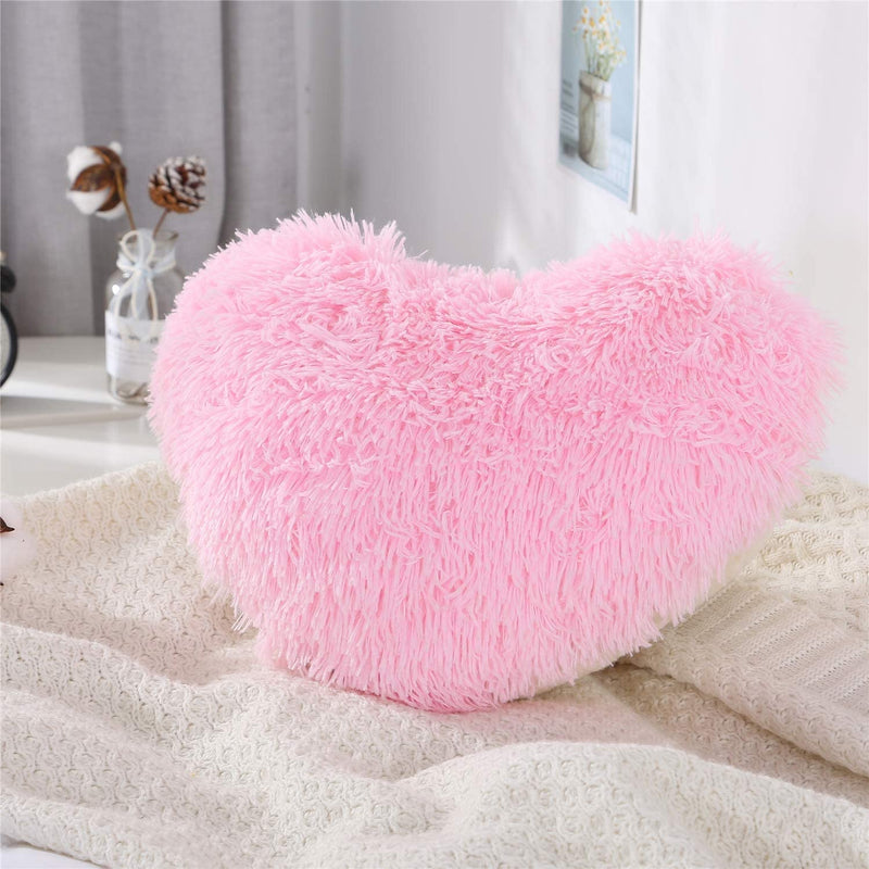 Softy Pink Heart Pillow