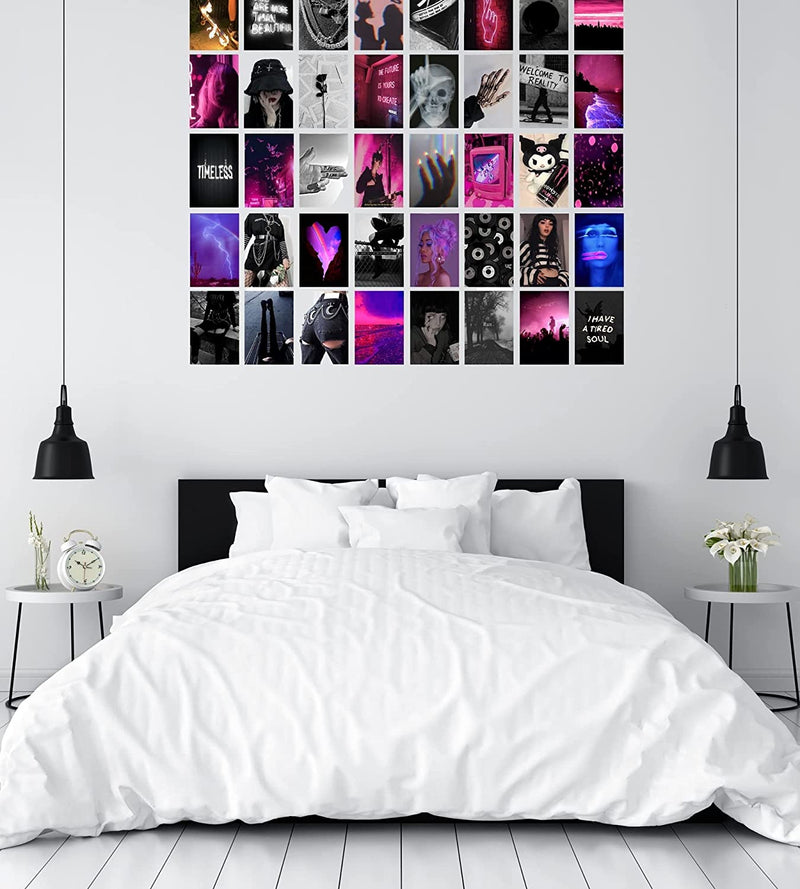 Pink & Black Grunge Wall Collage Kit