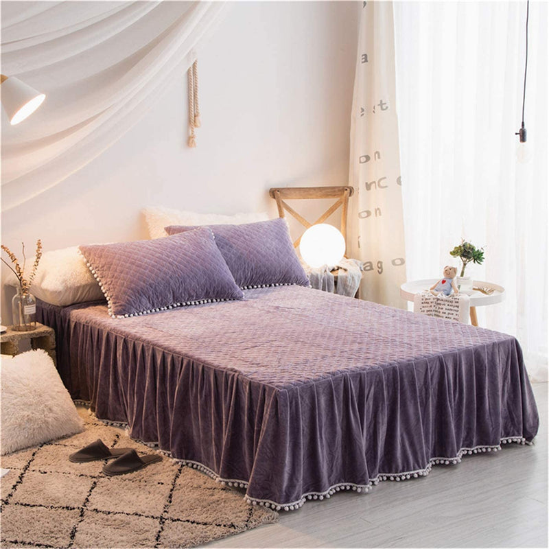 Softy Purple Bed Skirt - Tapestry Girls