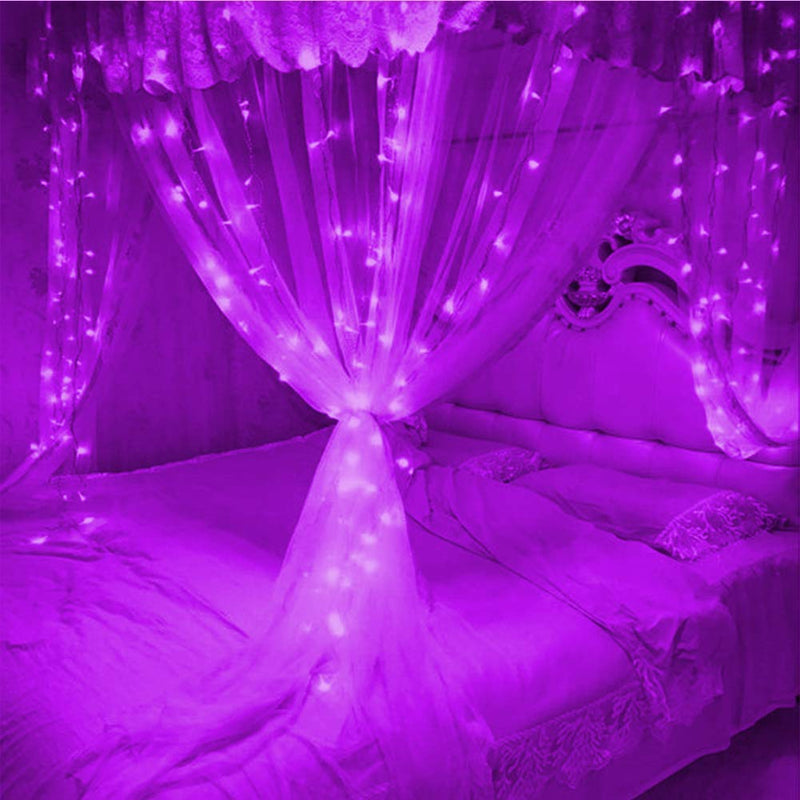 Purple LED Curtain Lights - Tapestry Girls