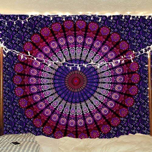 Purple Peacock Tapestry - Tapestry Girls