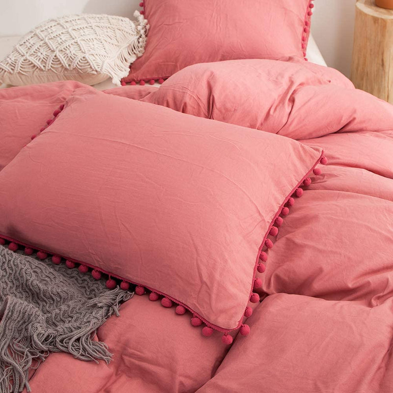 The Softy Pom Pom Red Bed Set