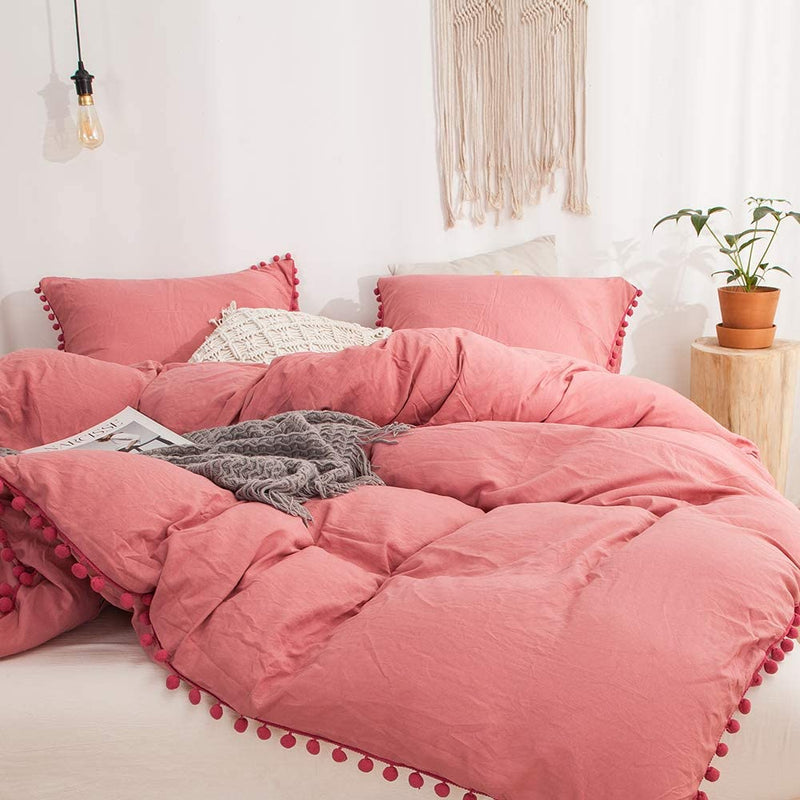 The Softy Pom Pom Red Bed Set