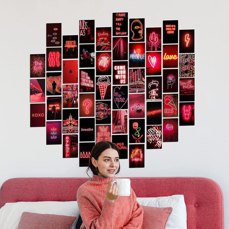 Red E-Girl Wall Collage Kit