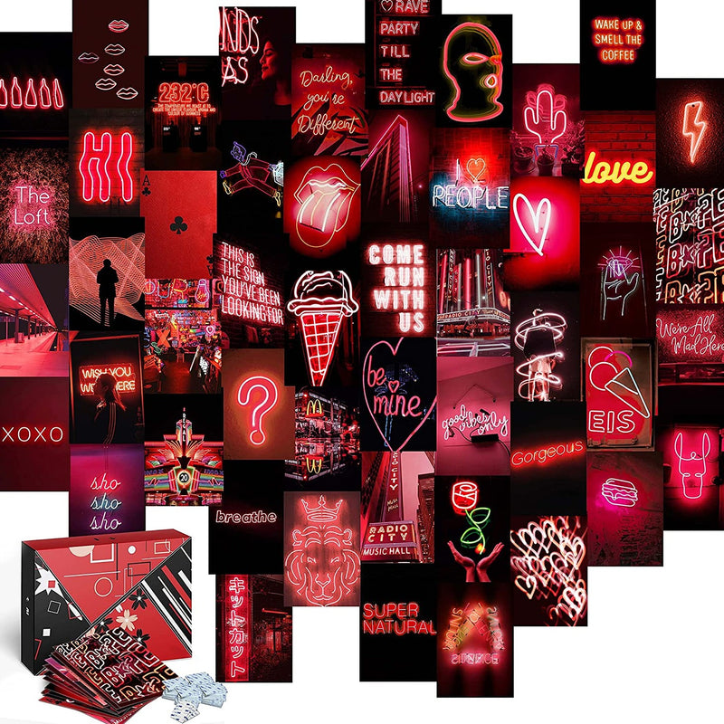 Red E-Girl Wall Collage Kit