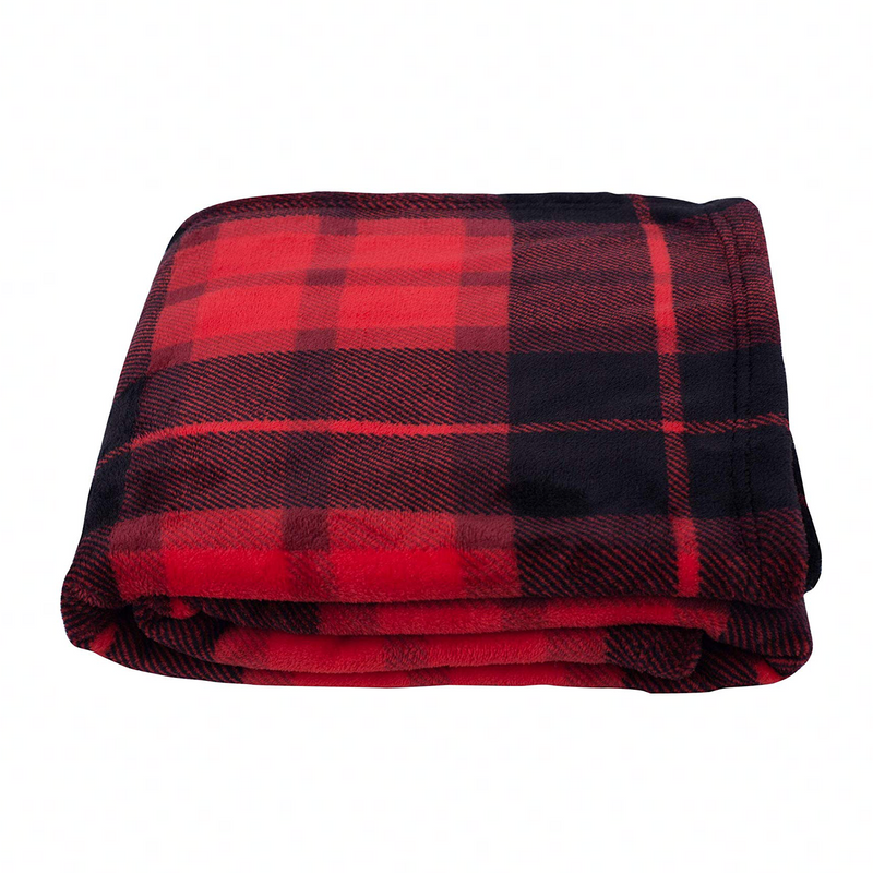 Red Plaid Fleece Blanket