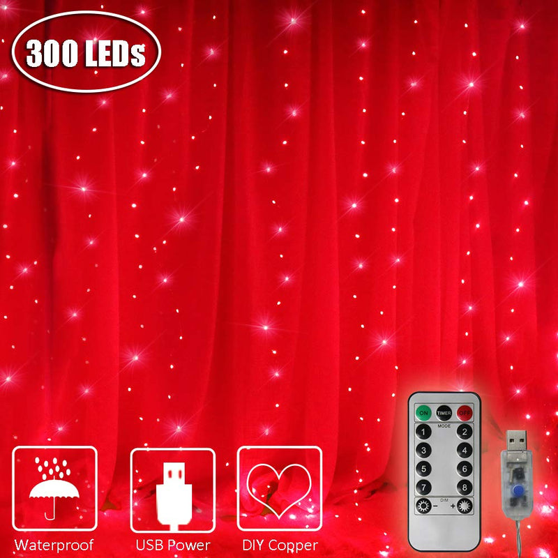 Red LED Curtain Lights - Tapestry Girls