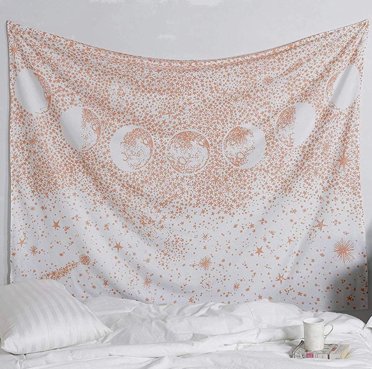 Rose Gold Moon Phase Tapestry - Tapestry Girls