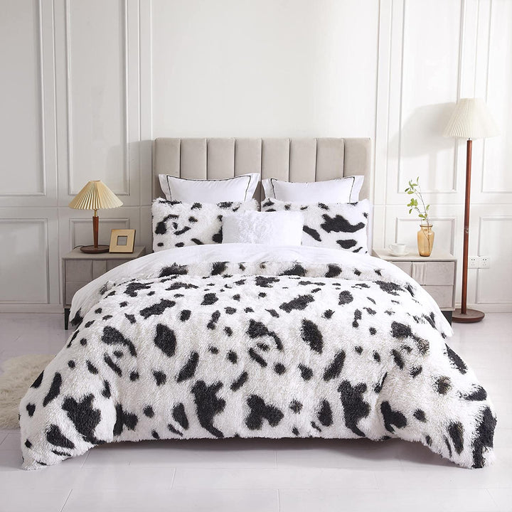 King newest size cow print blanket and cow print curtain