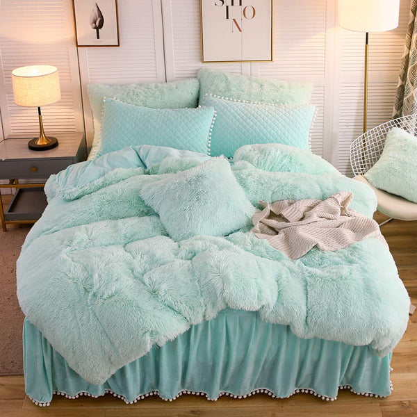 Softy Pom Pom Green Bed Set - Tapestry Girls