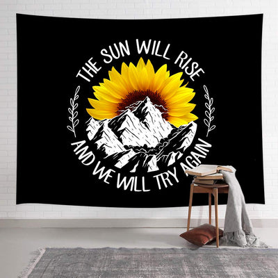 Sun Will Rise Sunflower Tapestry - Tapestry Girls