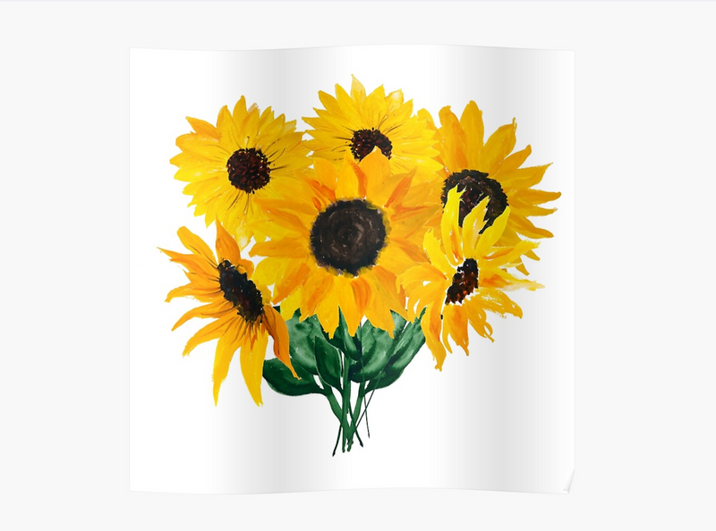 Sunflower Bouquet Poster - Tapestry Girls