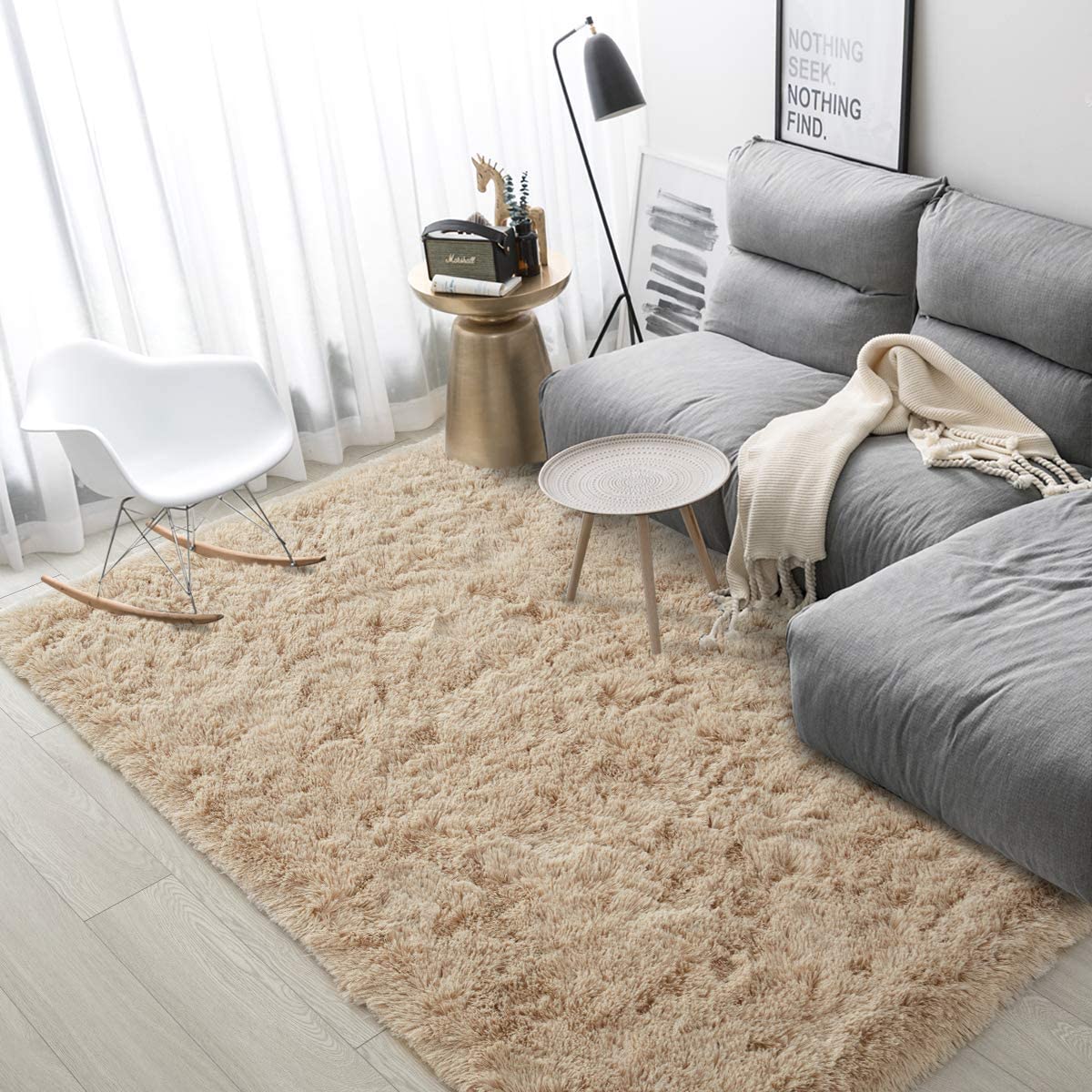 Tan Plush Rug - Fluffy Rugs | Tapestry Girls