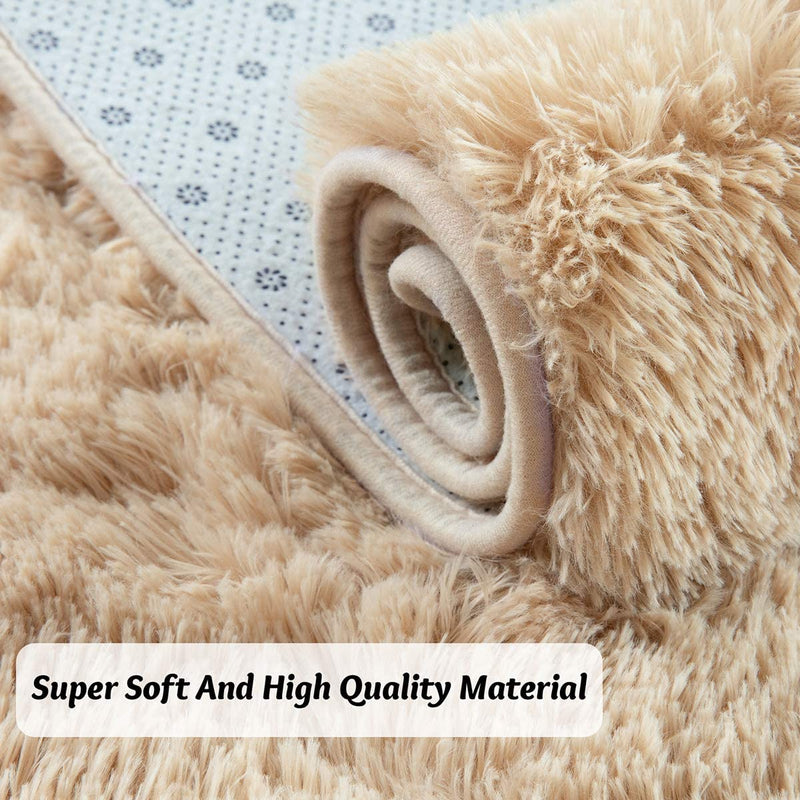 Tan Plush Rug - Fluffy Rugs | Tapestry Girls