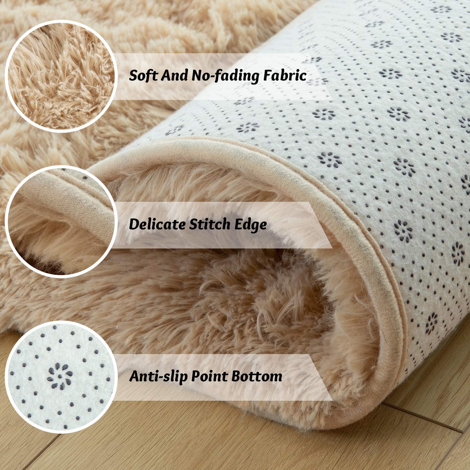 Tan Plush Rug - Fluffy Rugs | Tapestry Girls