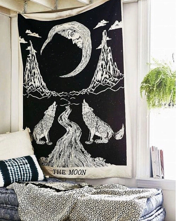 Tarot Moon Tapestry - Tapestry Girls