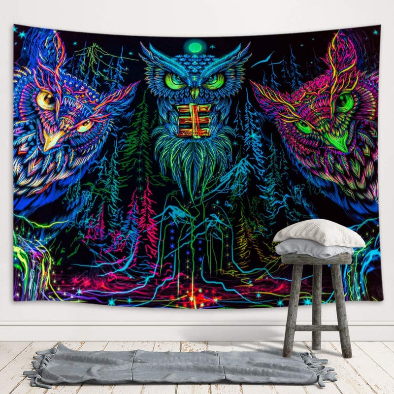 The Psychedelic Owl Tapestry - Tapestry Girls