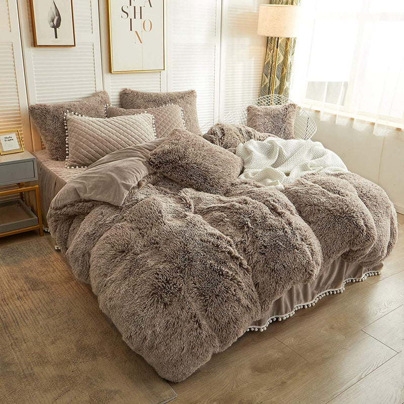 The Softy Ombre Khaki Bed Set