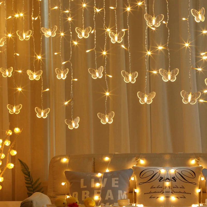 Warm White Butterfly String Lights