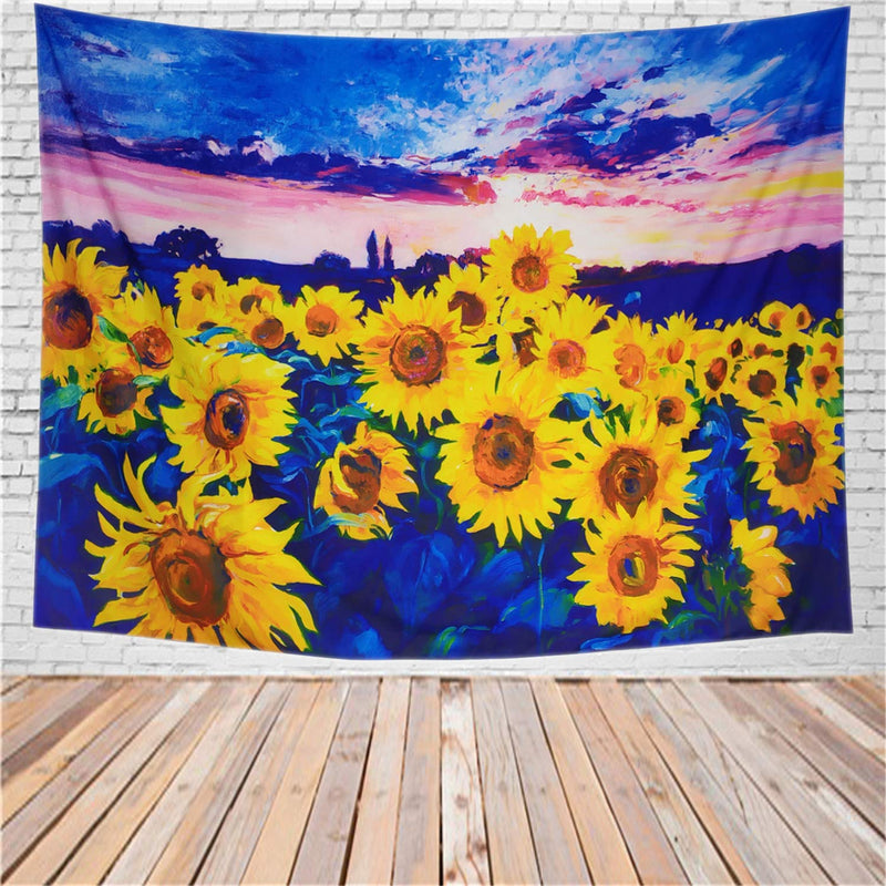 Watercolor Sunflower Tapestry - Tapestry Girls
