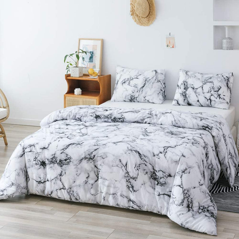 White Marble Bed Set