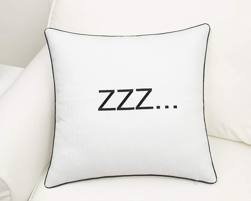 White ZZZ Pillow - Tapestry Girls