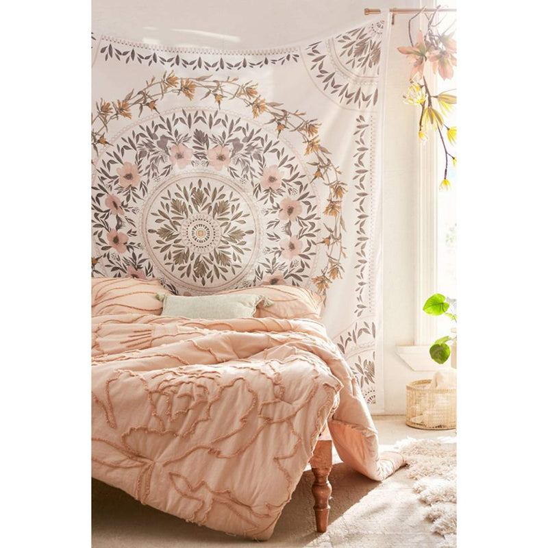 White Floral Tapestry - Tapestry Girls